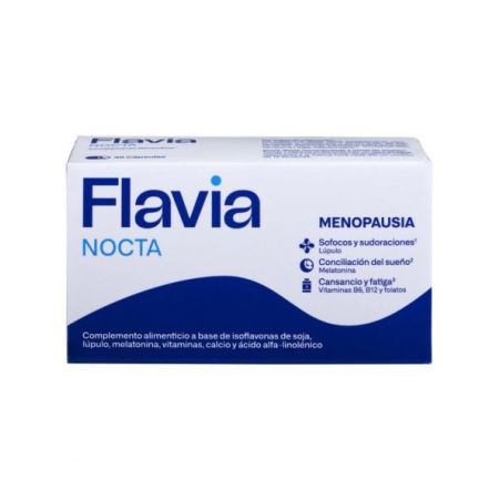 Flavia Nocta Menopausia Complemento Alimenticio Complemento alimenticio ayuda a aliviar los signos molestos de la menopausia 30 comprimidos