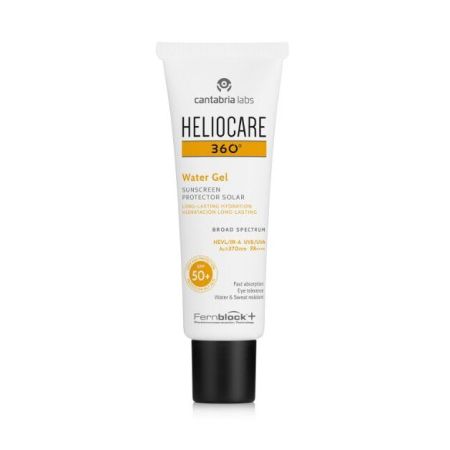 Heliocare 360º Water Gel Protector Solar Spf 50+ Protector solar de textura acuosa ultraligera resistente al agua hidrata y mantiene el confort de la piel 50 ml