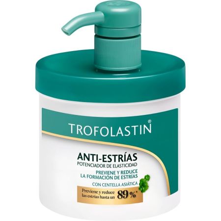 Trofolastin Anti-Estrías Potenciador De Elasticidad Crema antiestrías previene y reduce la formación de estrías hasta un 89% con centella asiática 400 ml