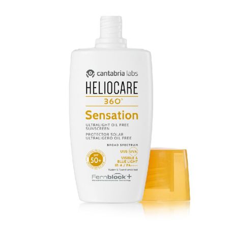 Heliocare 360º Sensation Protector Solar Ultraligero Spf 50+ Protector solar facial previene el daño solar y signos de envejecimiento 50 ml