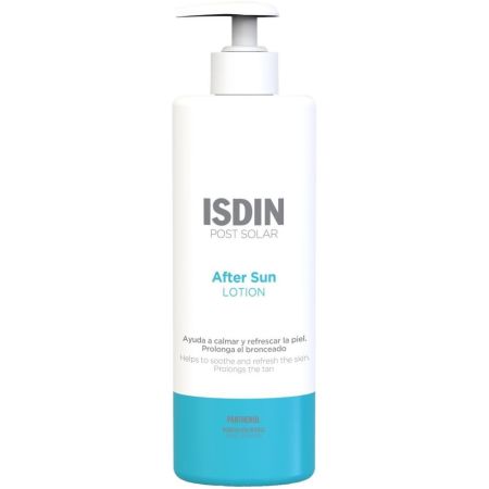 Isdin Post Solar After Sun Lotion After sun calma refresca el ardor y enrojecimiento de la piel prolongando el bronceado 400 ml