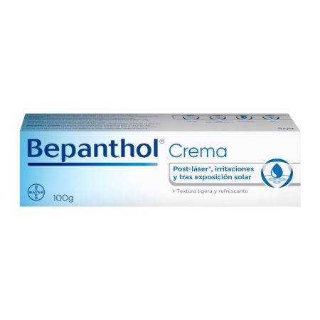 Bepanthol Crema Pomada protectora favorece la regeneración natural ideal para después del láser irritaciones y tras exposición solar 100 gr