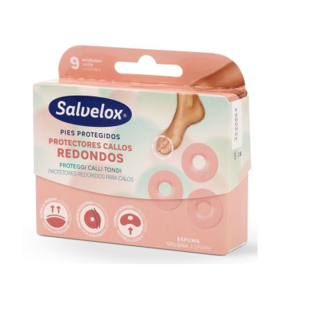 Salvelox Redondos Protectores Callos Protectores redondos de espuma para callos alivian instantáneamente el dolor 9 uds
