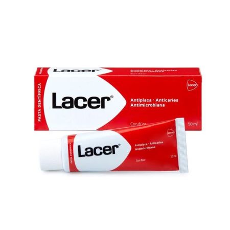 Lacer Clásico Pasta Dentífrica Pasta de dientes con flúor antiplaca anticaries y antimicrobiania