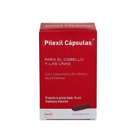Pilexil Cápsulas Para El Cabello Y Las Uñas Complemento alimenticio aporta vitaminas y nutrientes saneando y fortaleciendo el cabello y las uñas