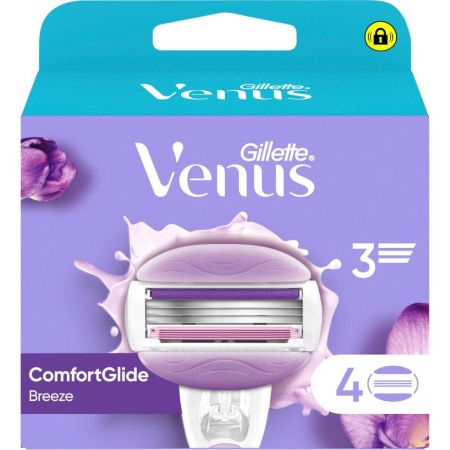 Gillette Venus Comfortglide Breeze Recambio Maquinilla de afeitar ofrece una depilación suave apurada y duradera 4 uds