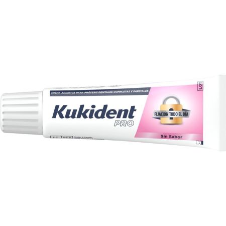 Kukident Pro Crema Adhesiva Crema adhesiva para prótesis dentales completas o parciales eficaz contra gingivitis y caries con sabor neutro