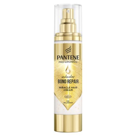 Pantene Pro-V Miracles Molecular Bond Repair Miracle Hair Cream Crema de peinado regeneradora sin aclarado nutre fortalece y suavida para cabello dañado 90 ml