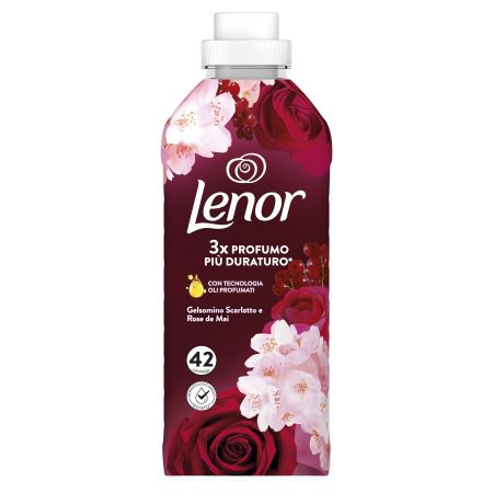 Lenor Suavizante Gelsomino Scarlatto E Rose De Mai Suavizante concentrado frescor duradero suavidad divina y fácil planchado 42 lavados 882 ml