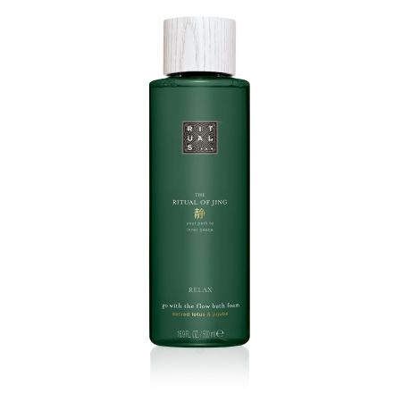Rituals The Ritual Of Jing Relax Go With The Flow Bath Foam Gel de baño espumoso y relajante con fragancia de loto sagrado y jinjolero 500 ml