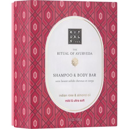 Rituals The Ritual Of Ayurveda Shampoo & Body Bar Champú y gel de ducha ayuda a regular el equilibrio de hidratación de la piel dejándola sana y radiante 100 gr