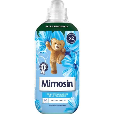 Mimosin Azul Vital Suavizante Concentrado Suavizante concentrado con millones de microcápsulas de fragancia para aroma irresistible y duradero 56 lavados 1008 ml