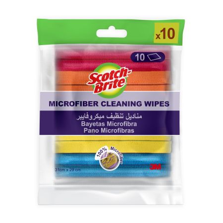 Scotch Brite Microfiber Cleaning Wipes Bayetas Microfibra Bayeta de microfibra para todas las superficies y todos los usos 31x29 cm 10 uds