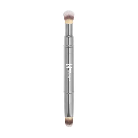 It Cosmetics Heavenly Luxe Dual Airbrush Concealer Brush Brocha doble de maquillaje para corrector líquido y en crema ofrece precioso e impecable acabado